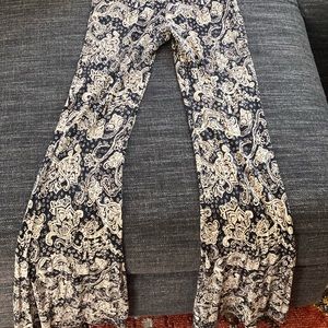 Novella Royale elastic waist flare leg pants